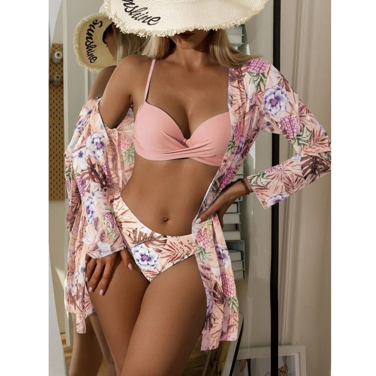 Biquíni Floral + Túnica